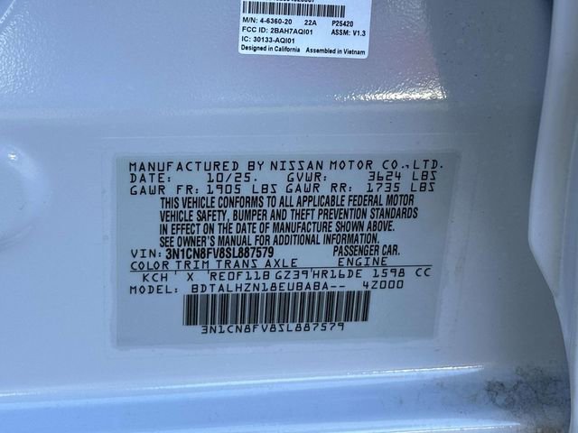 New 2025 Nissan Versa SR w/ Trunk Package image 25