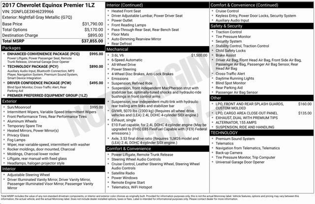 Used 2017 Chevrolet Equinox Premier w/ Enhanced Convenience Package AWD/4WD image 3