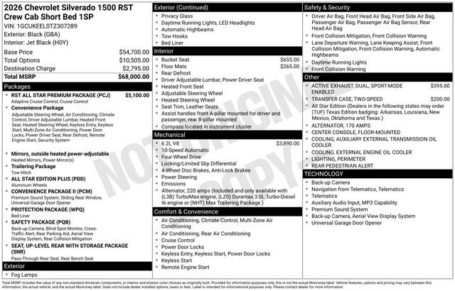 New 2026 Chevrolet Silverado 1500 RST w/ RST All Star Premium Package image 2