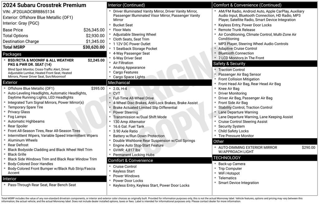 Certified 2024 Subaru Crosstrek 2.0i Premium image 7