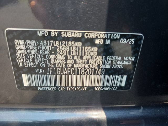Certified 2026 Subaru Impreza 2.0i Sport AWD/4WD image 25