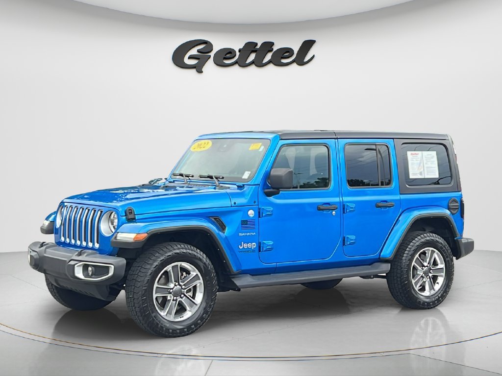 Used 2022 Jeep Wrangler Unlimited Sahara w/ LED Lighting Group AWD/4WD image 1