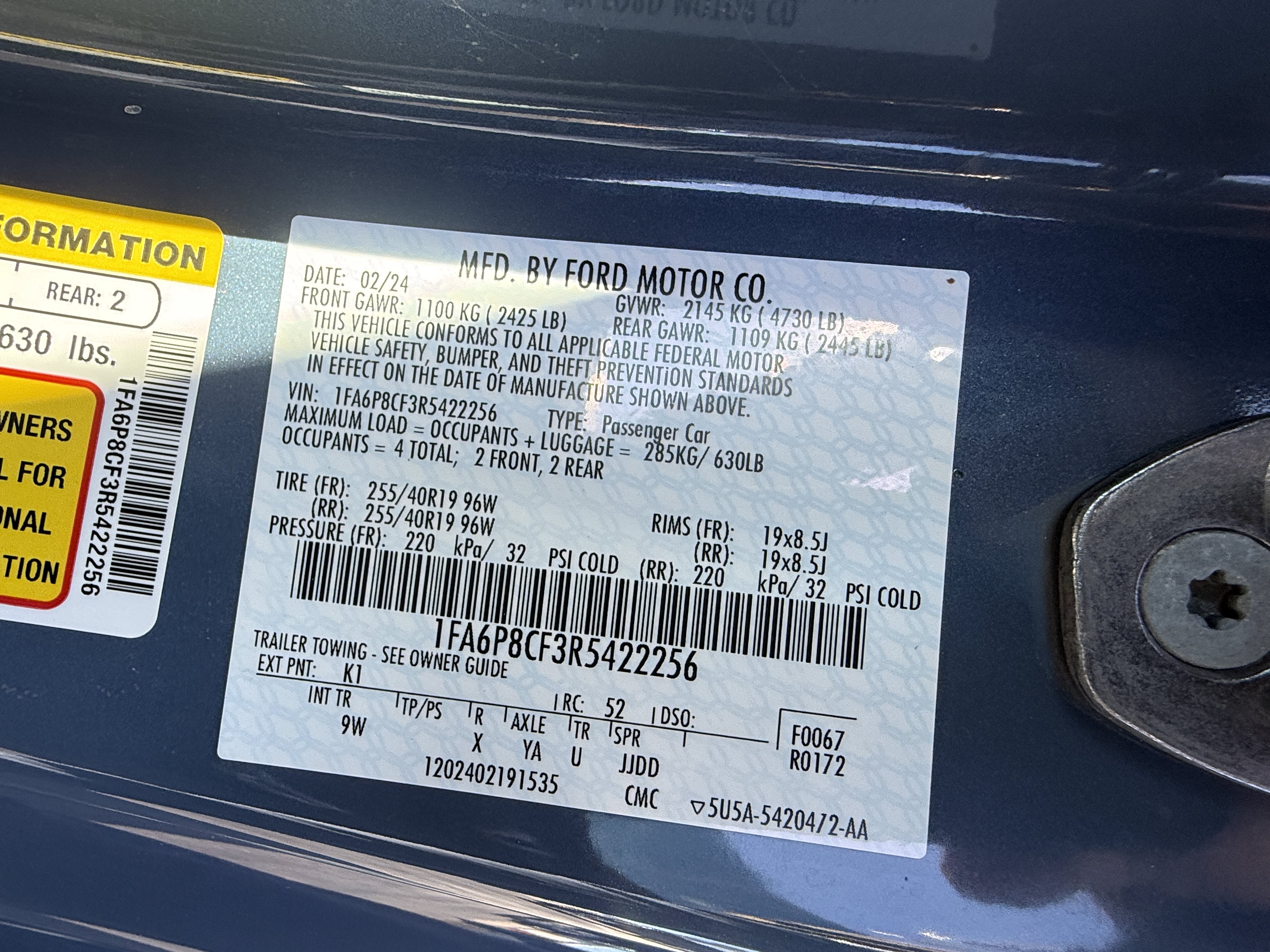 Used 2024 Ford Mustang GT Premium RWD image 9
