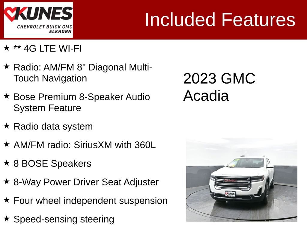 Used 2023 GMC Acadia SLT image 3