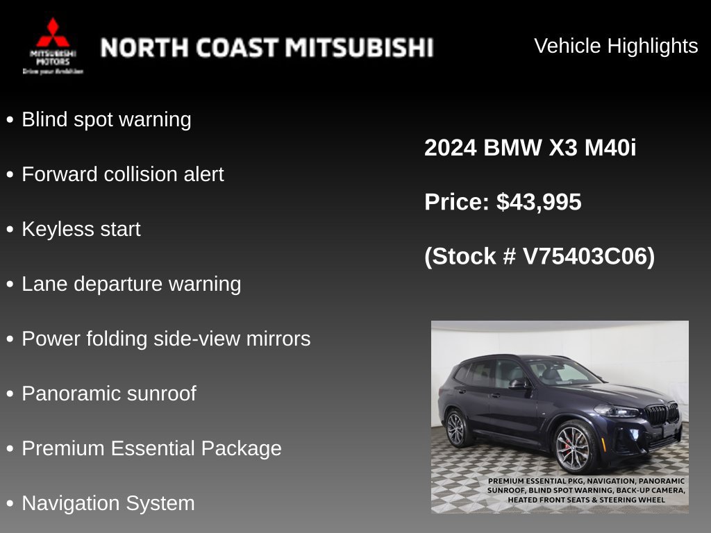 Used 2024 BMW X3 M40i w/ Premium Essential Package AWD/4WD image 2