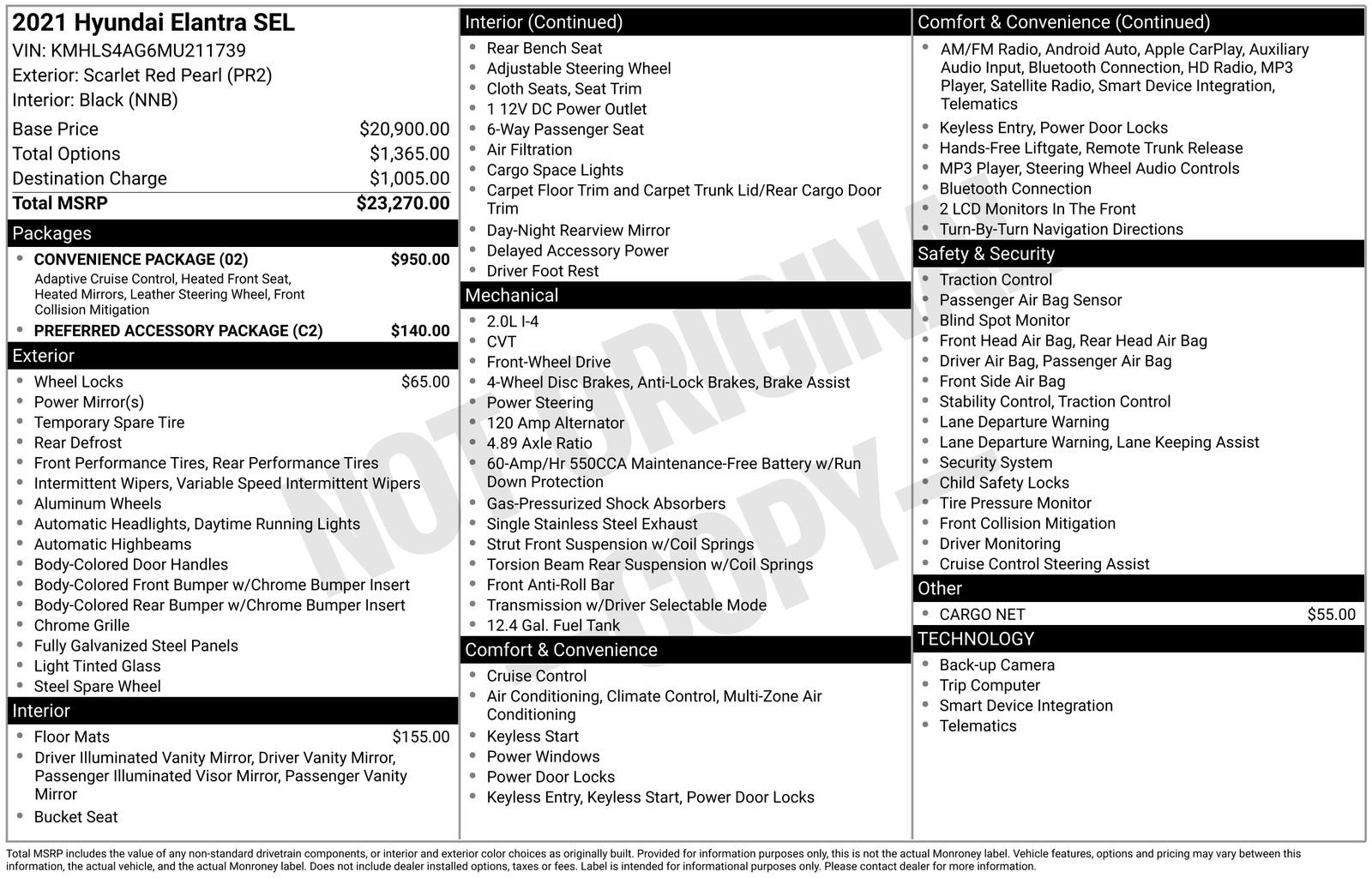 Used 2021 Hyundai Elantra SEL w/ Convenience Package image 15