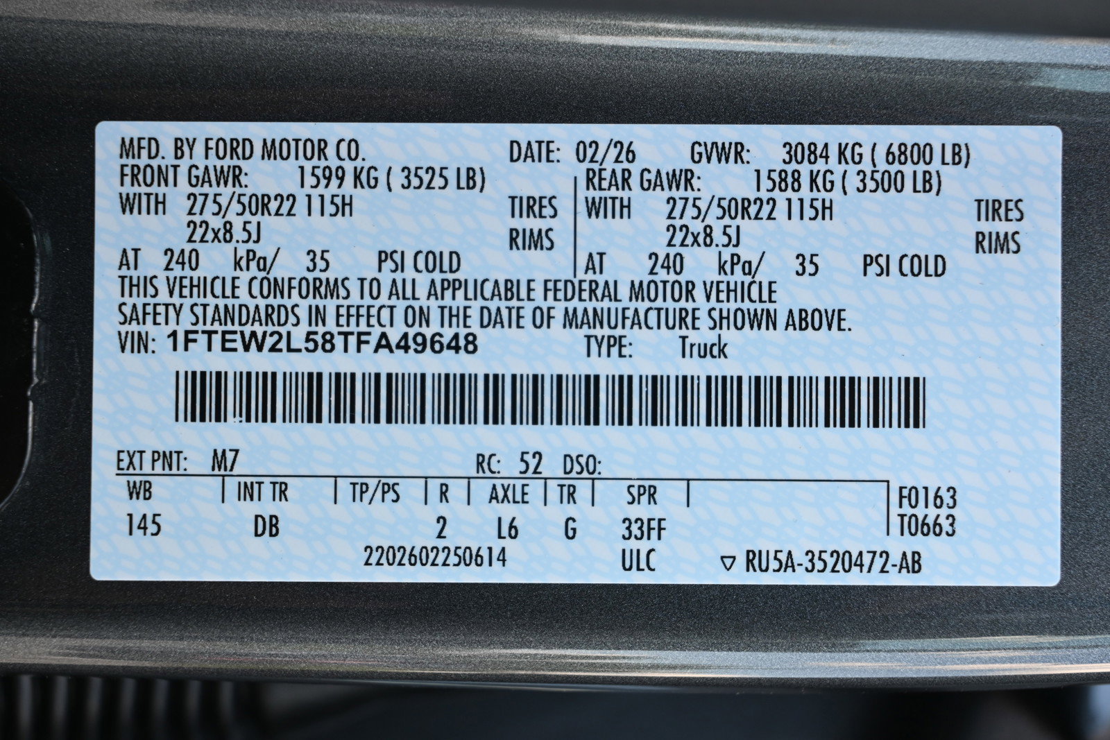 New 2026 Ford F150 STX w/ F-150 LOBO Package AWD/4WD image 12