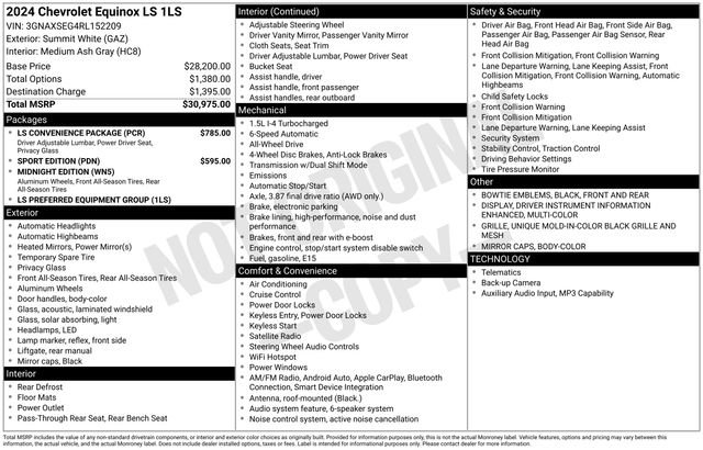Used 2024 Chevrolet Equinox LS w/ LS Convenience Package AWD/4WD image 35