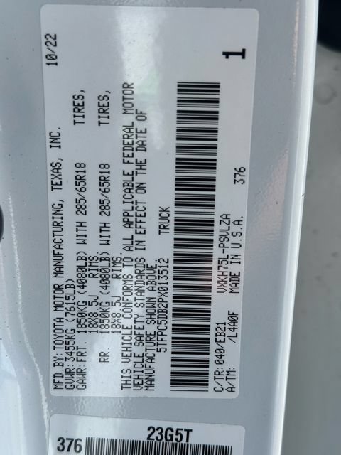 Certified 2023 Toyota Tundra TRD Pro AWD/4WD image 47