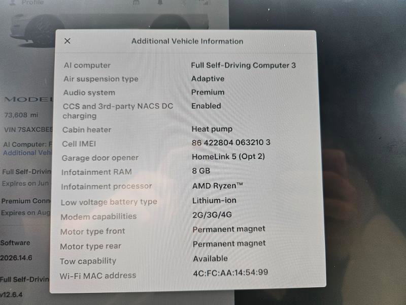 Used 2022 Tesla Model X AWD/4WD image 3