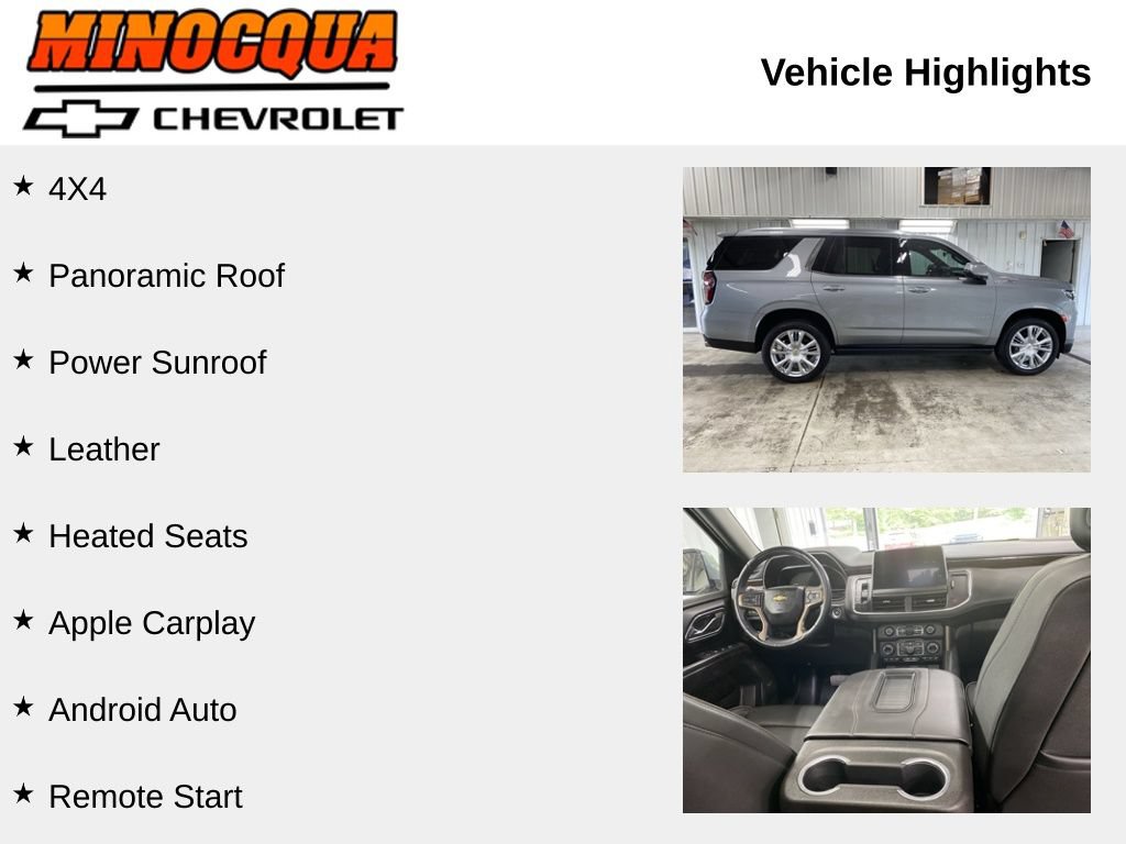 Used 2024 Chevrolet Tahoe High Country w/ Advanced Technology Package AWD/4WD image 2