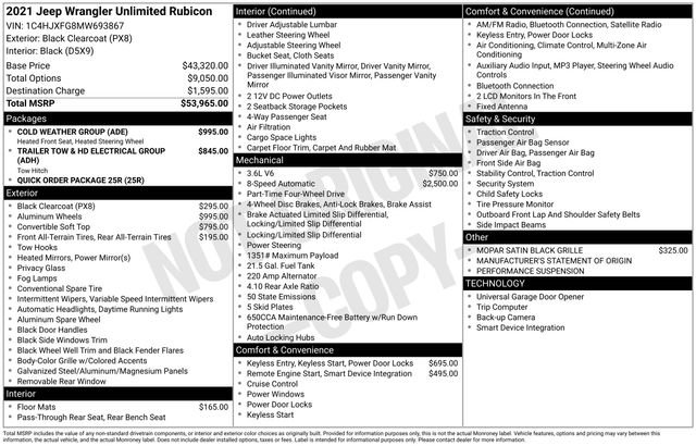 Used 2021 Jeep Wrangler Unlimited Rubicon w/ Cold Weather Group image 30