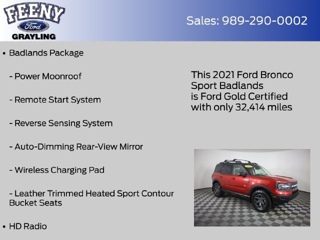 Used 2021 Ford Bronco Sport Badlands w/ Badlands Package AWD/4WD image 14