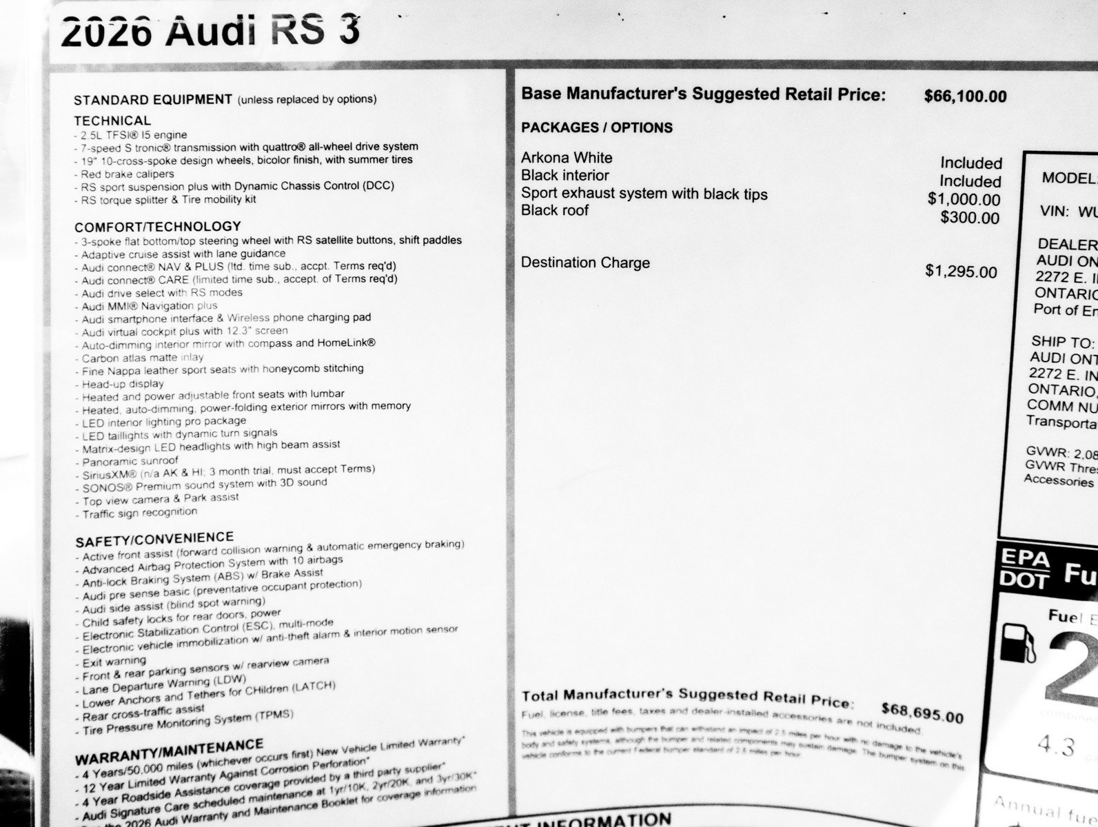 New 2026 Audi RS 3 image 37
