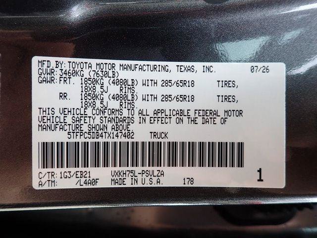 Certified 2026 Toyota Tundra TRD Pro w/ Tow Tech Package AWD/4WD image 16