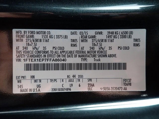 Used 2015 Ford F150 XLT w/ Equipment Group 302A Luxury image 13