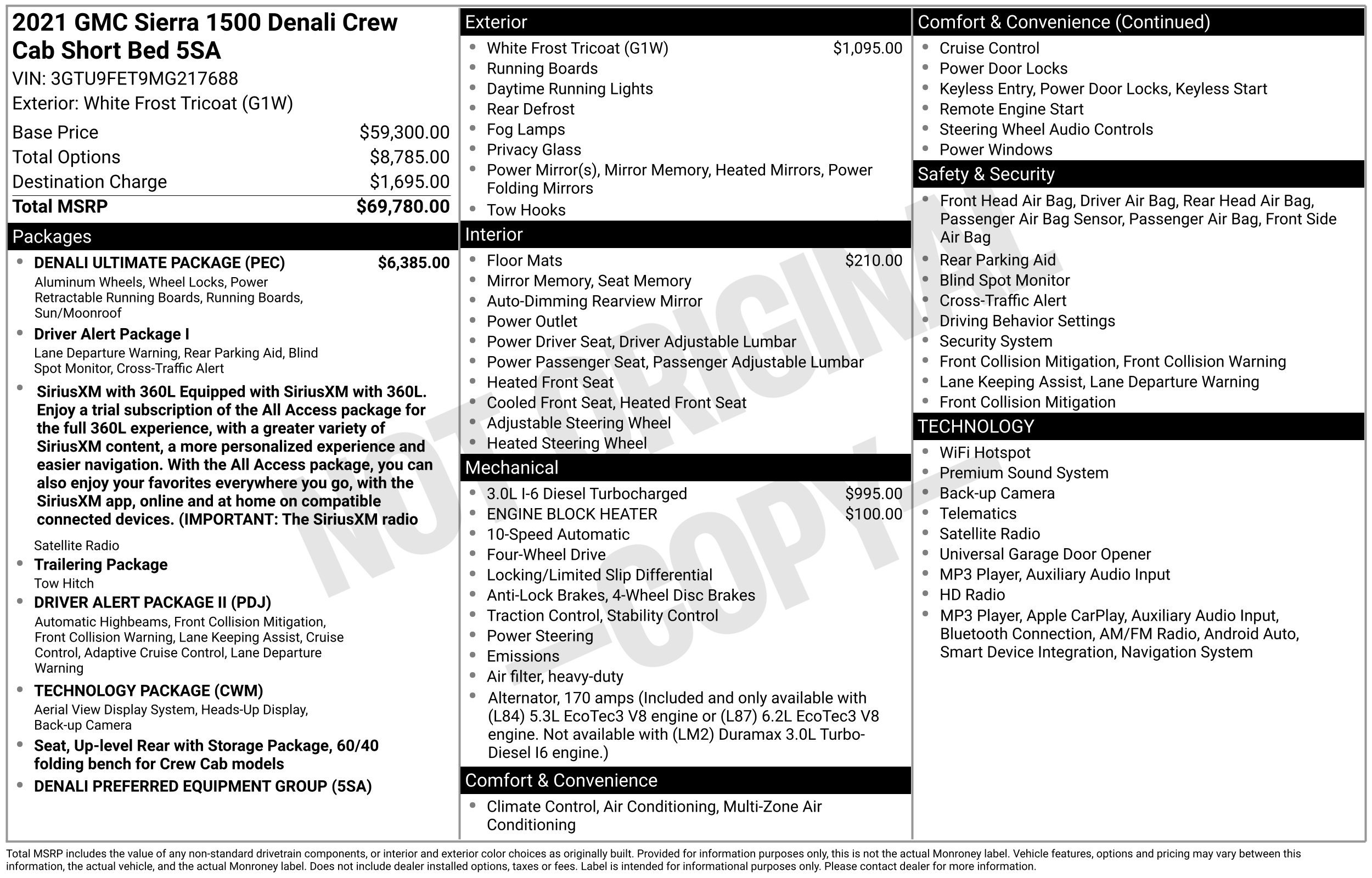 Used 2021 GMC Sierra 1500 Denali w/ Denali Ultimate Package AWD/4WD image 2