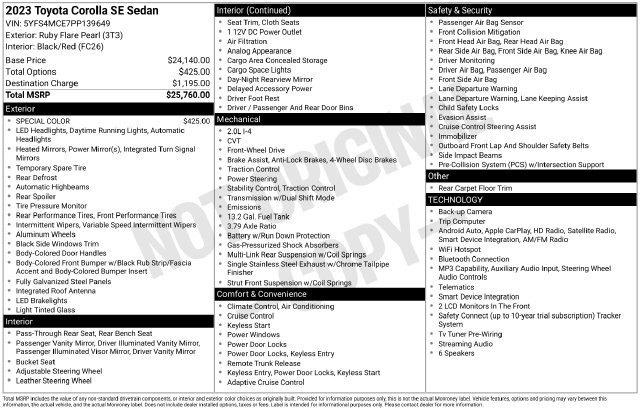 Used 2023 Toyota Corolla SE FWD image 26