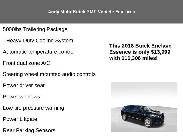Used 2018 Buick Enclave Essence w/ Trailering Package FWD image 12