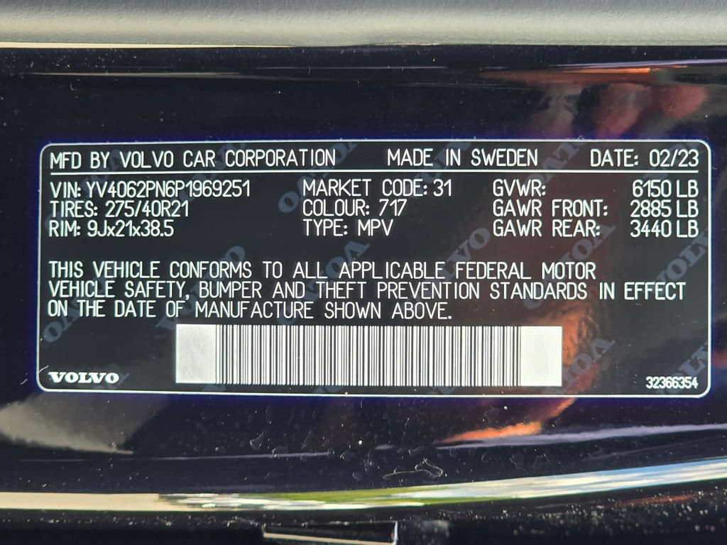 Used 2023 Volvo XC90 B6 Plus w/ Protection Package Premier AWD/4WD image 54