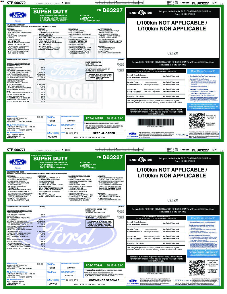 Used 2023 Ford F250 Platinum AWD/4WD image 87