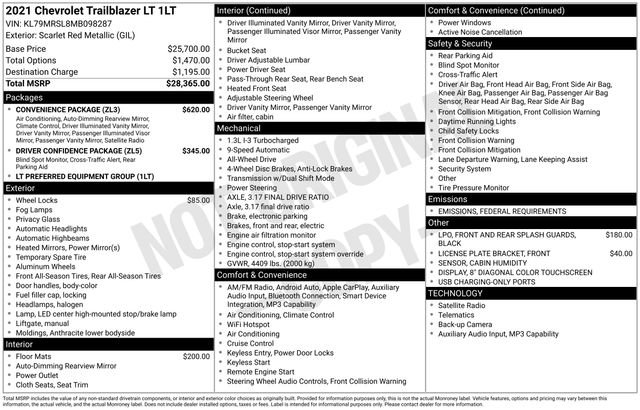 Certified 2021 Chevrolet TrailBlazer LT w/ Convenience Package video 2