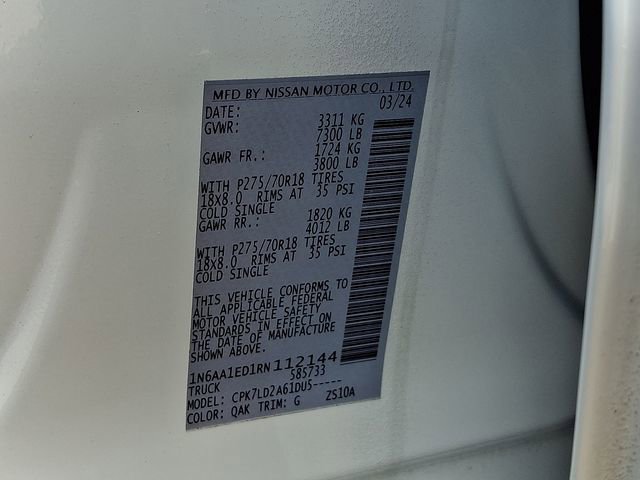 Used 2024 Nissan Titan PRO-4X w/ Off Road Protection Package image 30