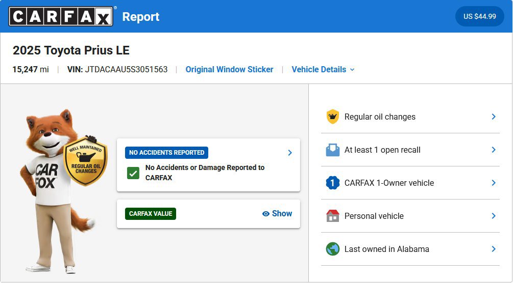 Used 2025 Toyota Prius LE image 23