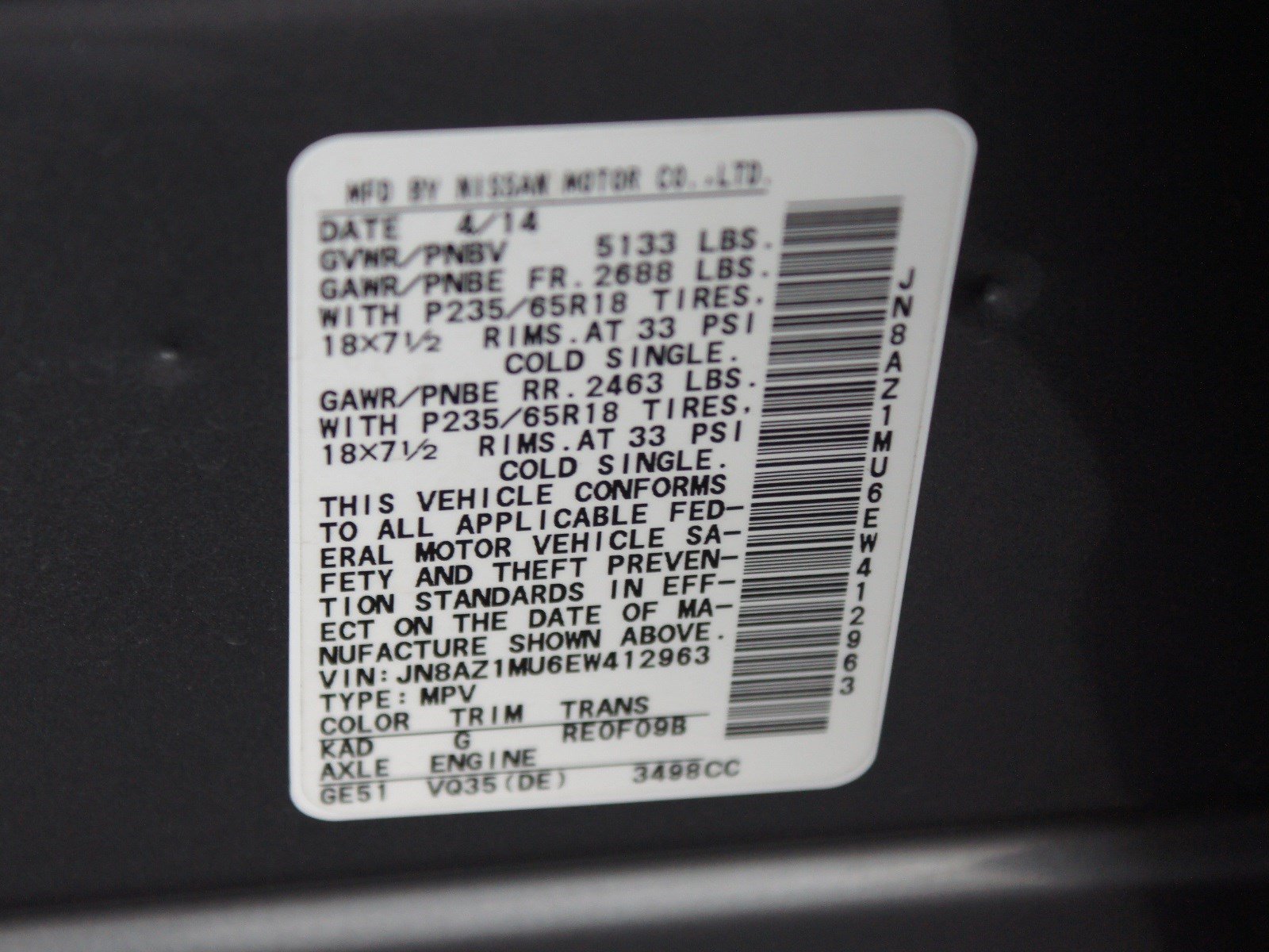 Used 2014 Nissan Murano SV w/ Value Package FWD image 24