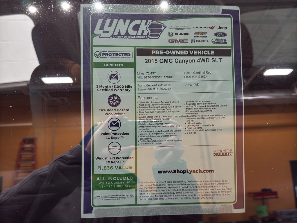 Used 2015 GMC Canyon SLT w/ Driver Alert Package image 38