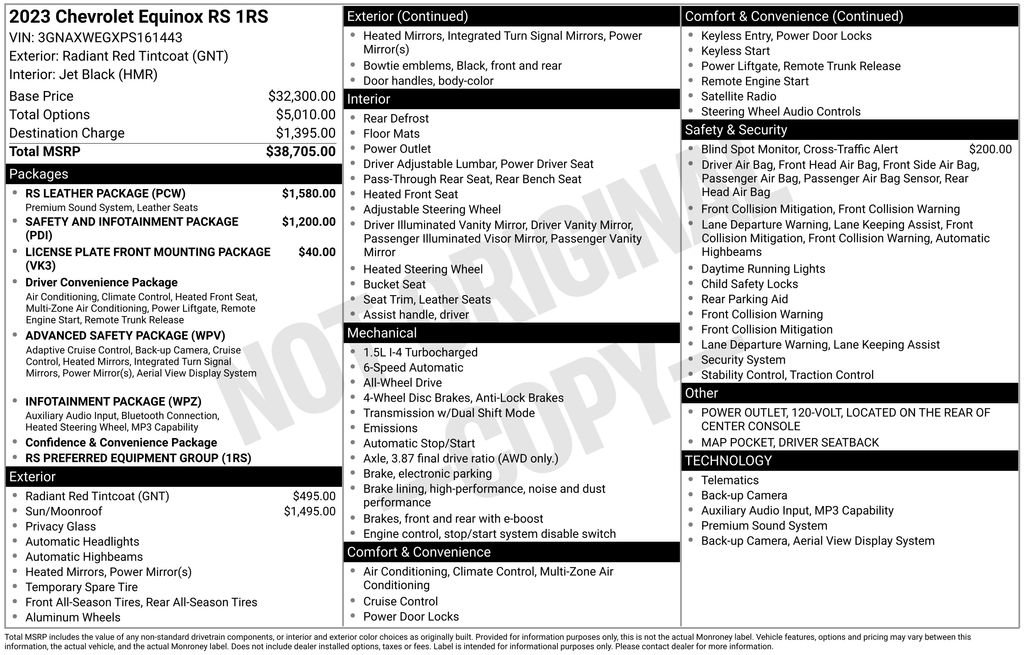 Certified 2023 Chevrolet Equinox RS w/ RS Leather Package image 3