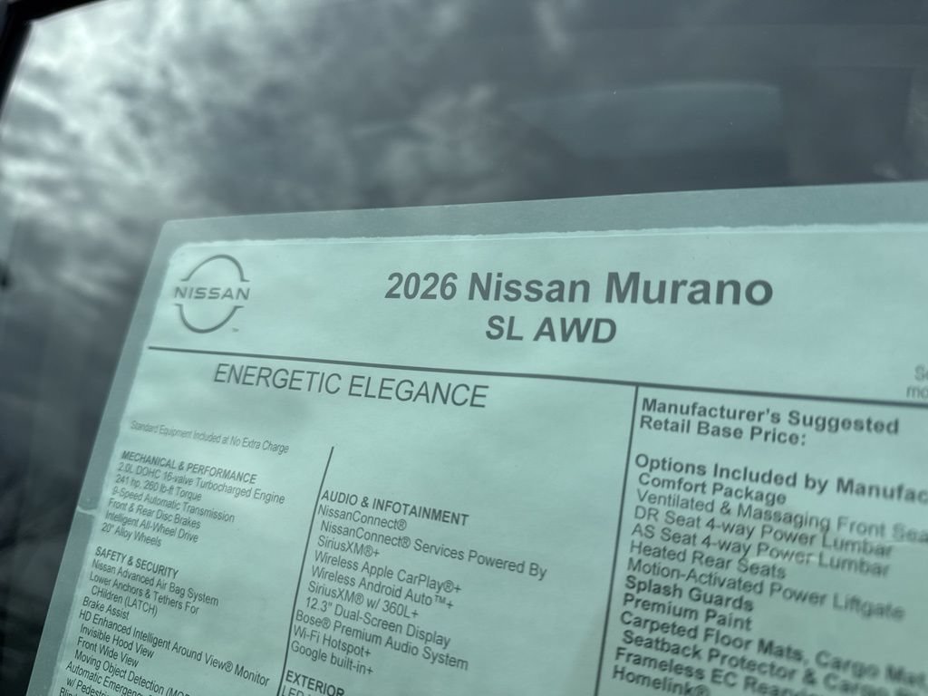 New 2026 Nissan Murano SL w/ Comfort Package AWD/4WD image 25
