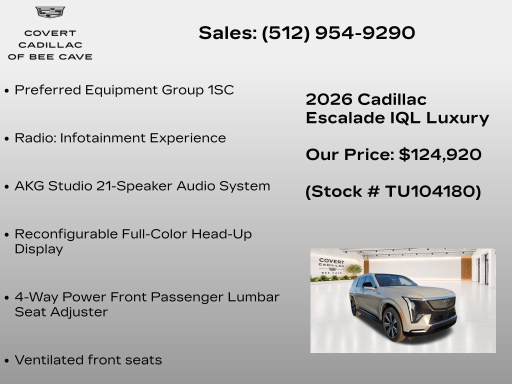 New 2026 Cadillac Escalade IQL Luxury AWD/4WD image 7