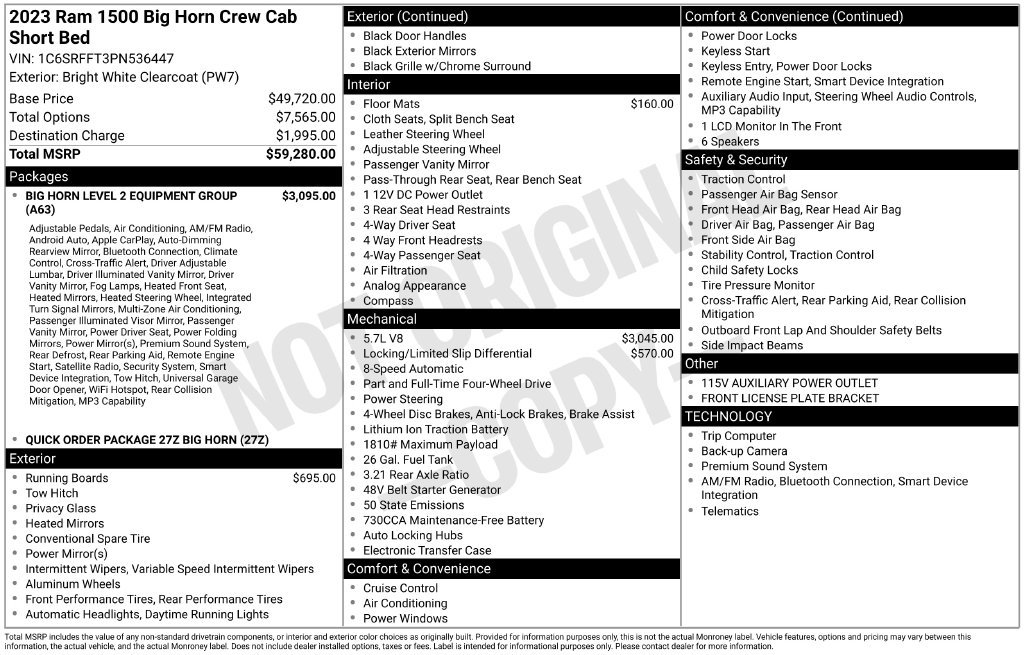 Used 2023 RAM 1500 Big Horn AWD/4WD image 39