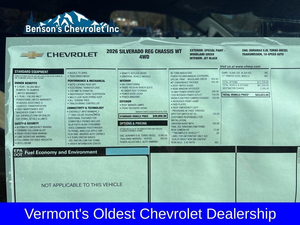 New 2026 Chevrolet Silverado 3500 W/T w/ WT Convenience Package AWD/4WD image 16