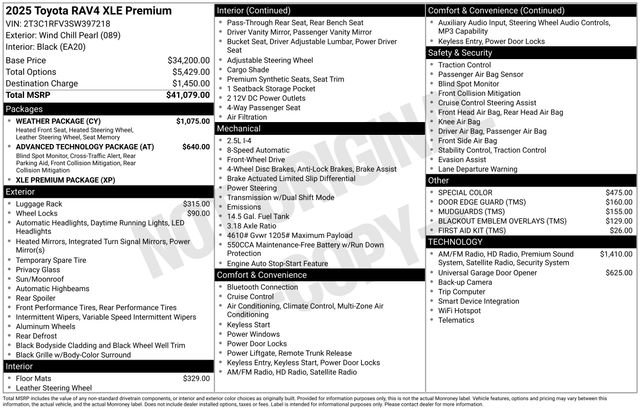 Used 2025 Toyota RAV4 XLE Premium w/ Weather Package FWD image 3