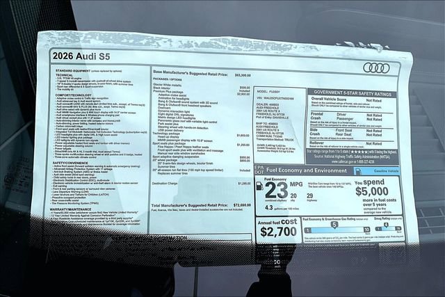 New 2026 Audi S5 Premium Plus AWD/4WD image 14