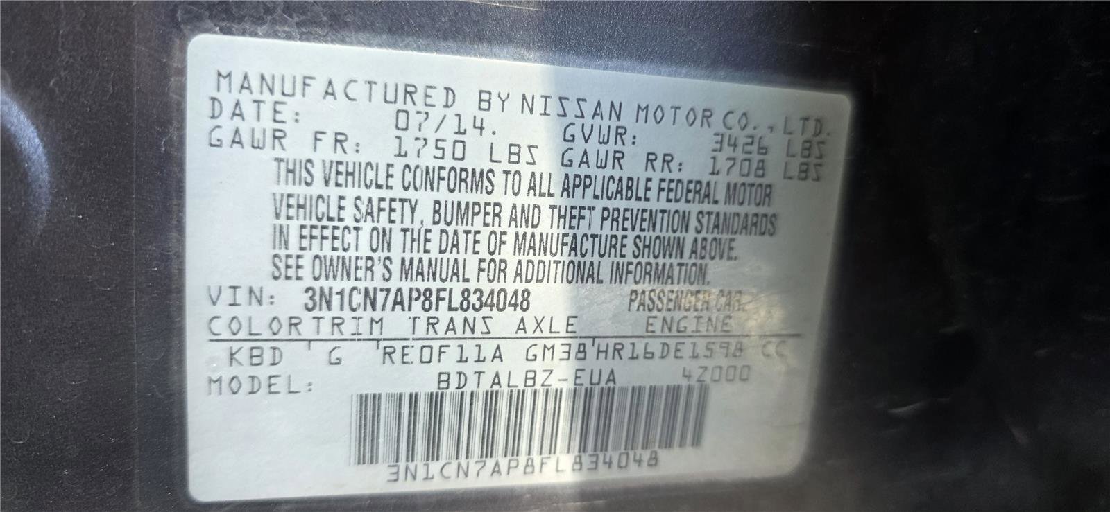 Used 2015 Nissan Versa SV FWD image 19