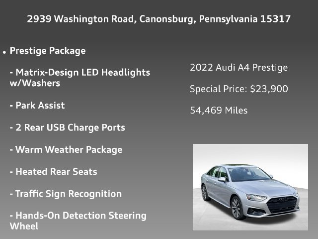 Used 2022 Audi A4 2.0T Prestige w/ Prestige Package AWD/4WD image 25