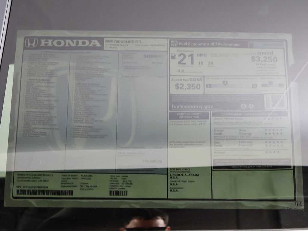 New 2026 Honda Ridgeline RTL image 23