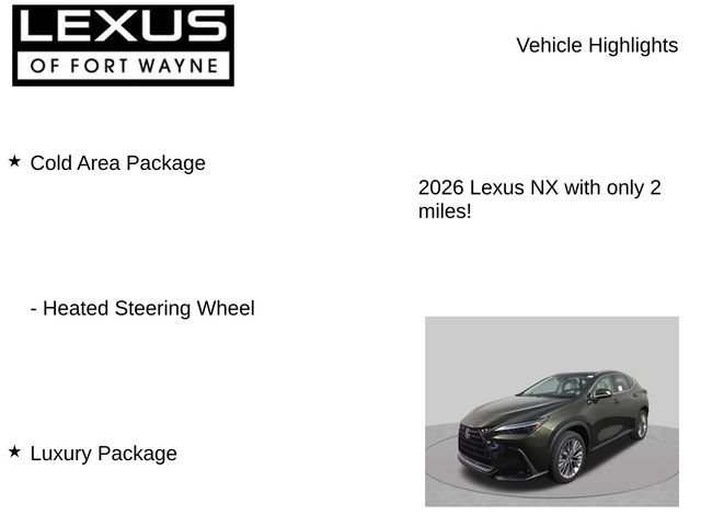 New 2026 Lexus NX 350 AWD w/ Accessory Package (2T) image 7