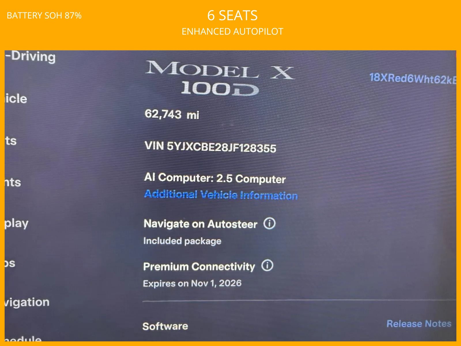 Used 2018 Tesla Model X 100D AWD/4WD image 3