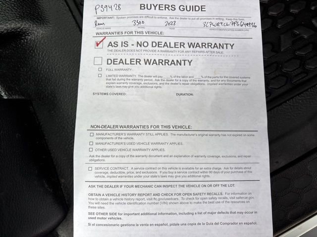 Used 2023 RAM 3500 SLT w/ Quick Order Package 2YG SLT AWD/4WD image 45