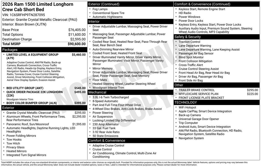 New 2026 RAM 1500 Limited AWD/4WD image 52
