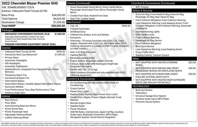 Used 2022 Chevrolet Blazer Premier w/ Enhanced Convenience Package image 15