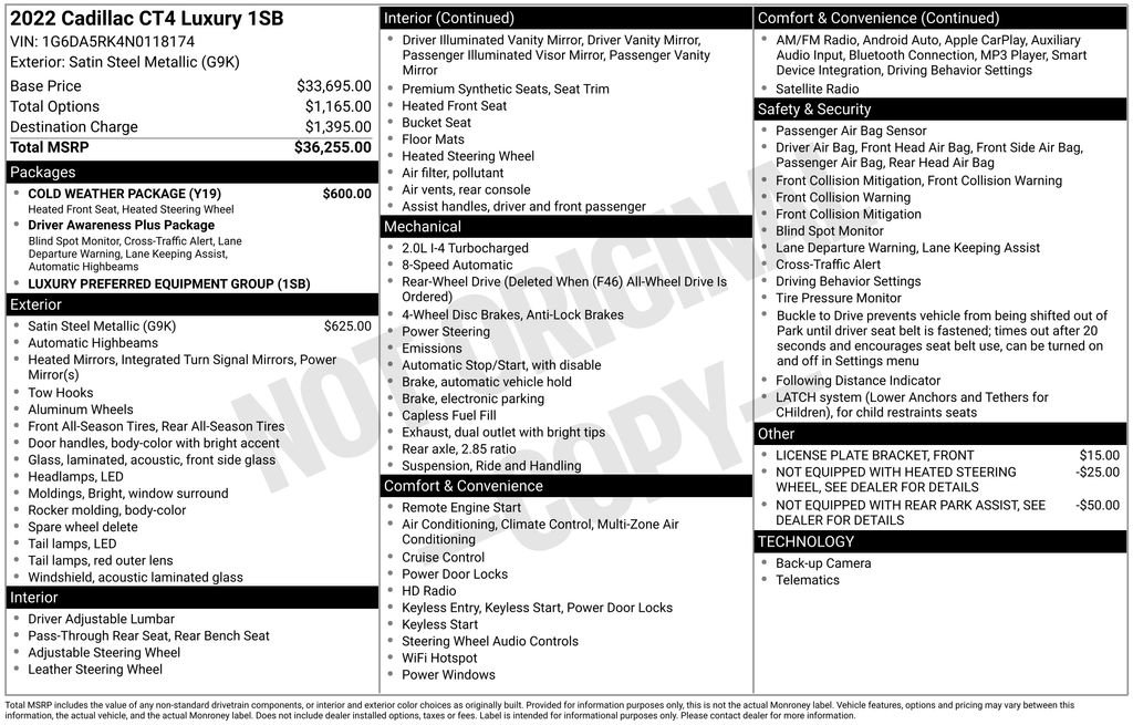 Used 2022 Cadillac CT4 Luxury w/ Cold Weather Package image 25