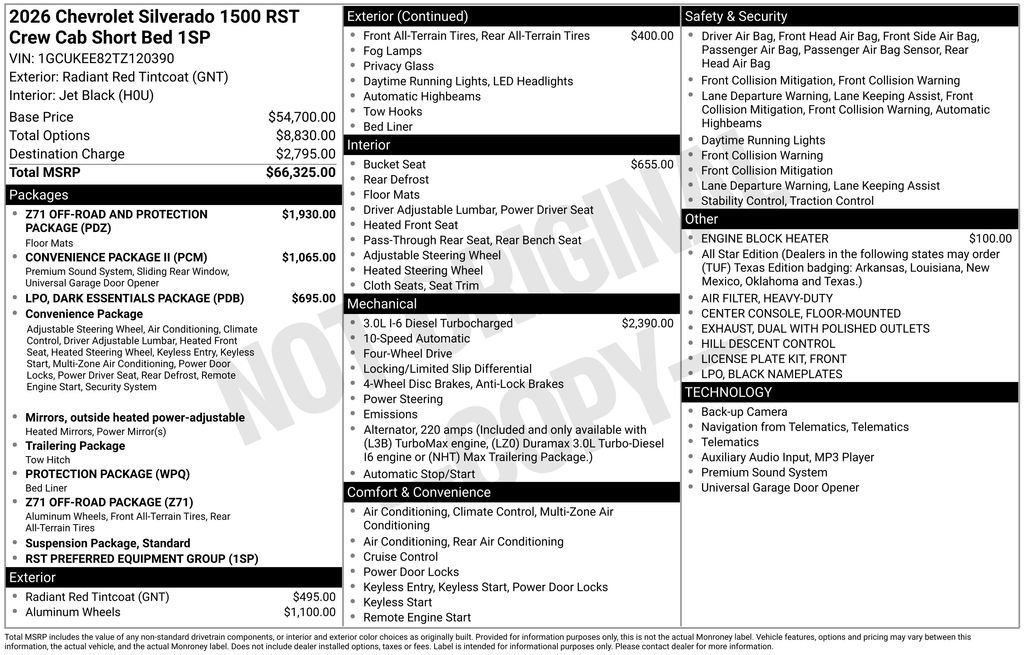 New 2026 Chevrolet Silverado 1500 RST AWD/4WD image 28