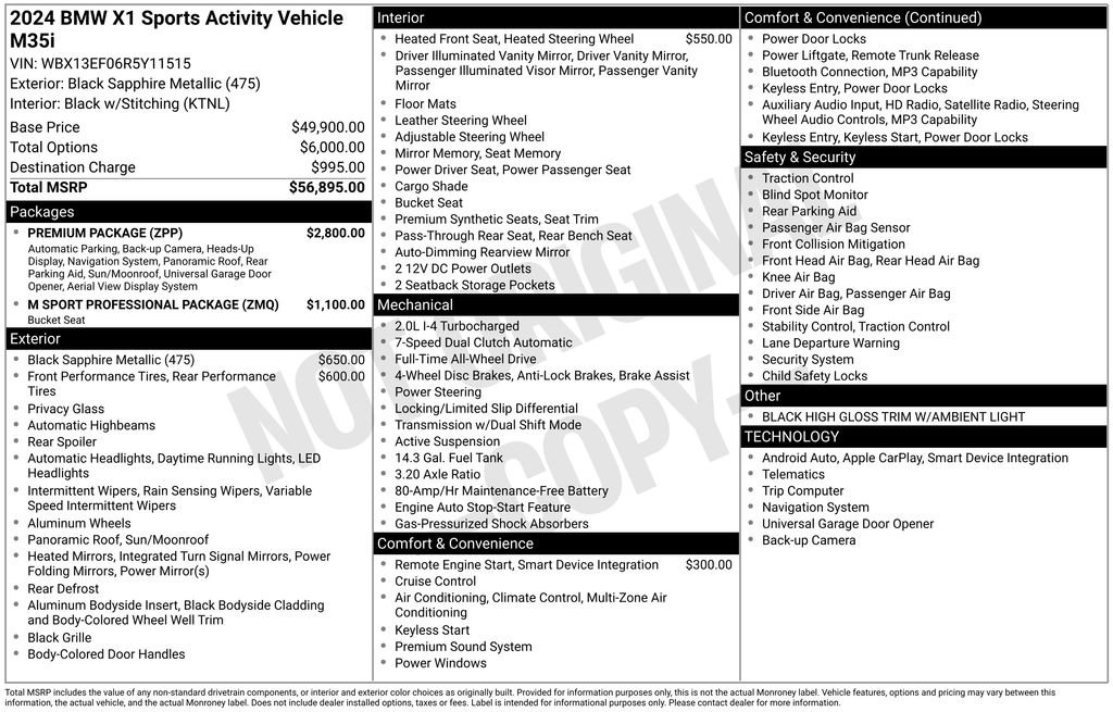 Used 2024 BMW X1 M35i w/ Premium Package AWD/4WD image 4