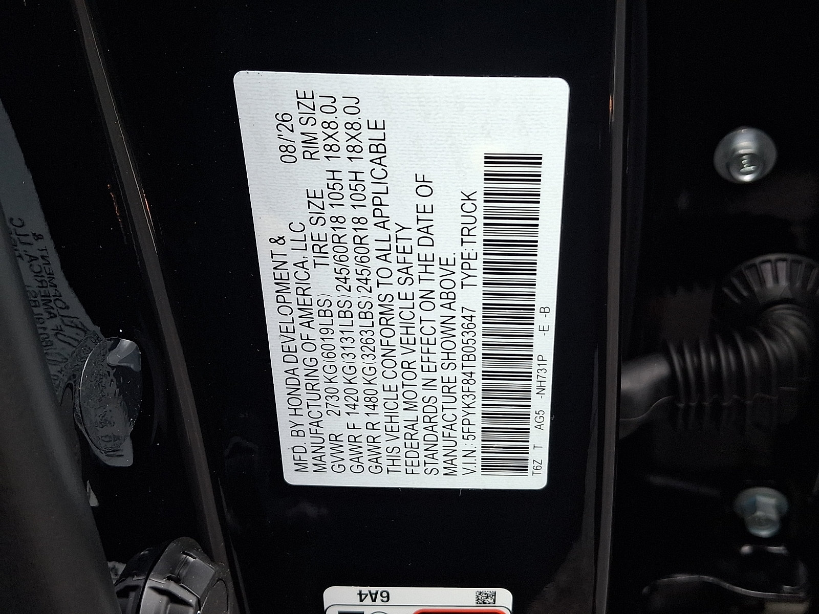 New 2026 Honda Ridgeline Black Edition image 10