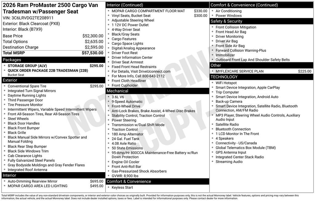 New 2026 RAM ProMaster 2500 w/ Storage Group FWD image 5